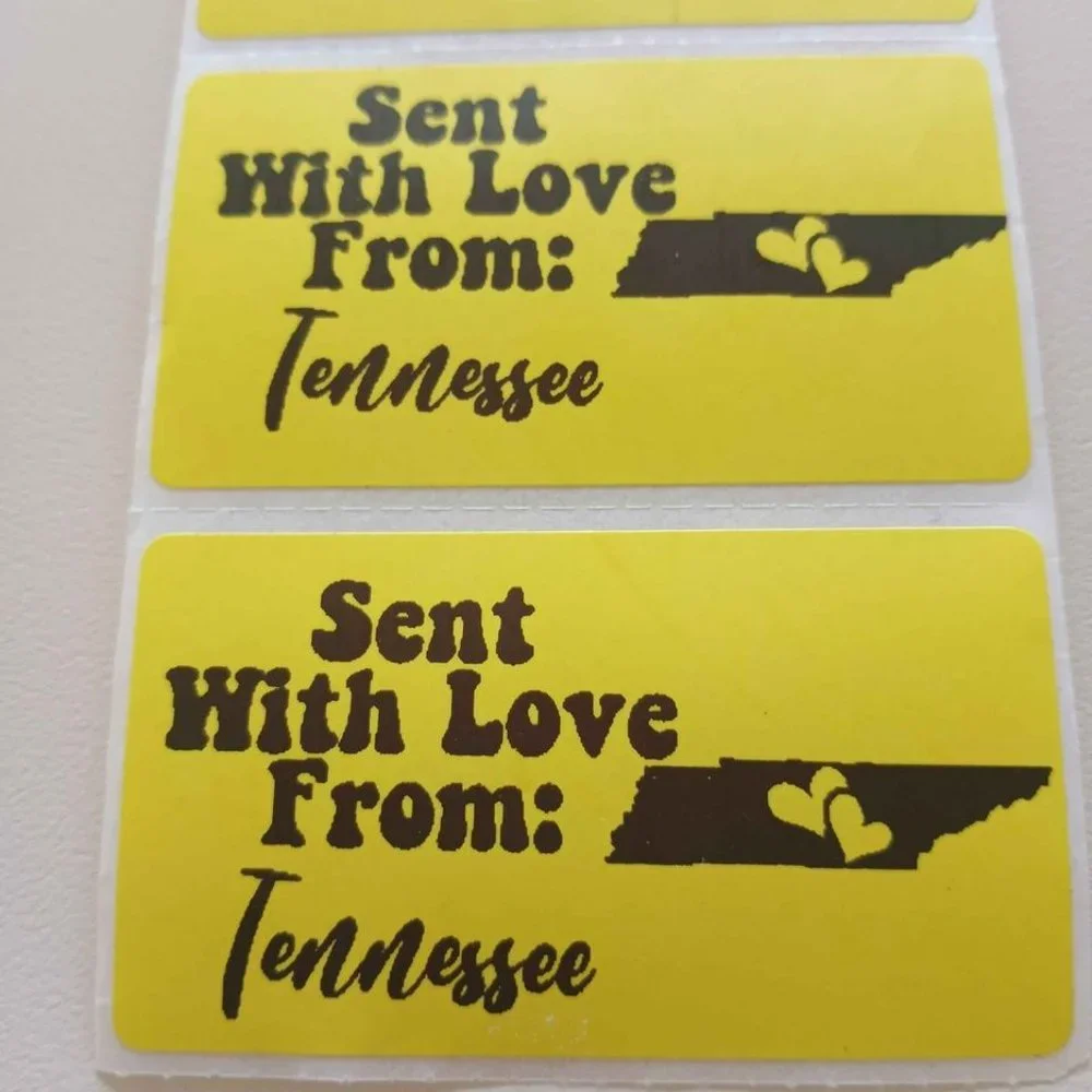 💙100 Tennessee- Shipping Labels Thermal Packaging Stickers 2.25